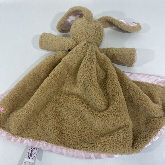 Scentsy BUDDY BABY Security Blanket Lovey 14" Bria Bunny Brown Tan Pink Satin - Picture 4 of 5